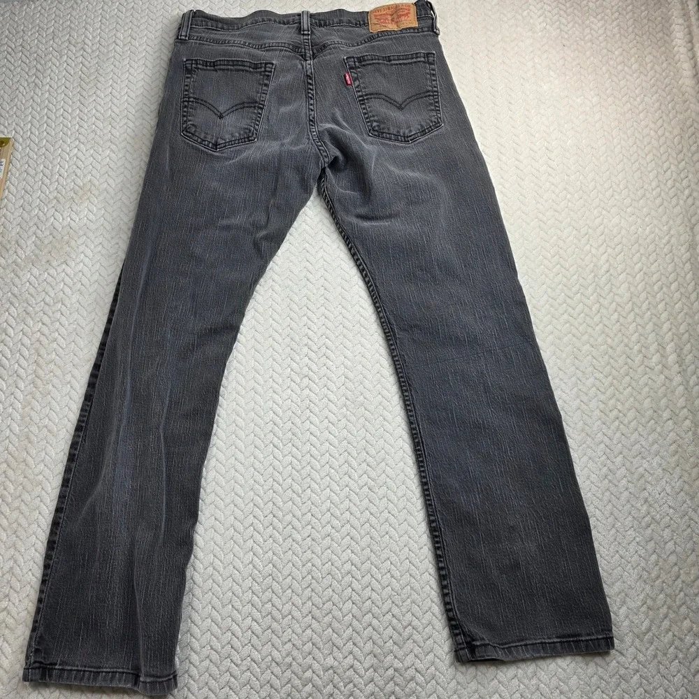 Levis 514‎ Straight Fit Mens Grey Denim Jeans 34x30 Classic Casual Pants